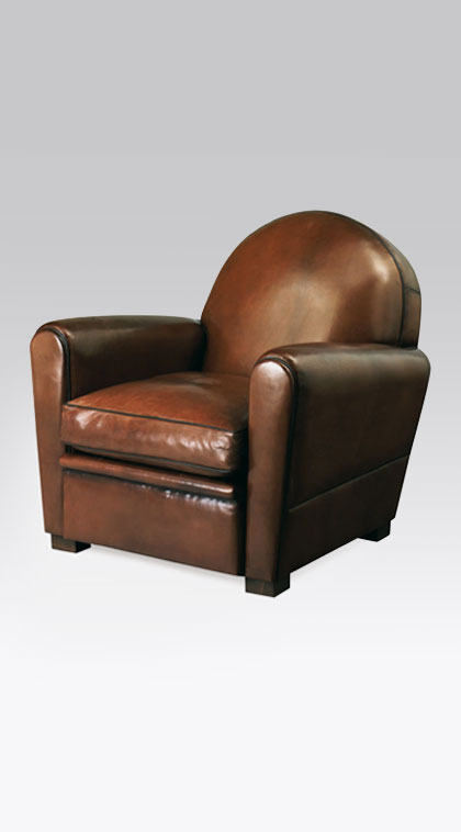 Fauteuil club en cuir