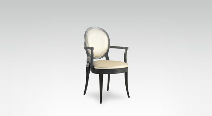 Fauteuil médaillon empilable pour restaurant Meli