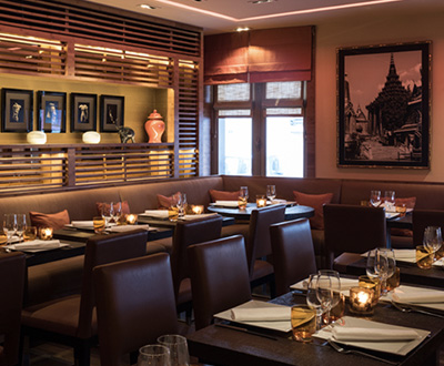 Intérieur du restaurant thaïlandais Thiou à Paris