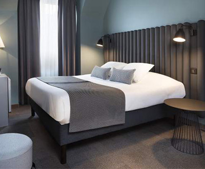 Tête de lit sur-mesure Collinet au sein de l’hôtel Diana Dauphine