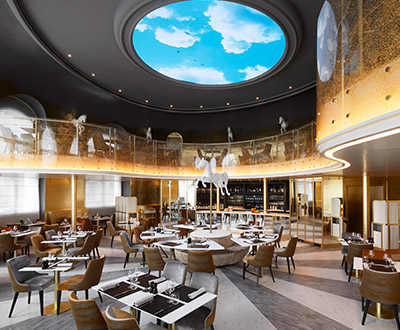 Meubles Collinet au restaurant La Rotonde de l’Hôtel Le Negresco