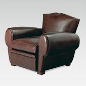 Fauteuil Club Moustache Moyen en cuir