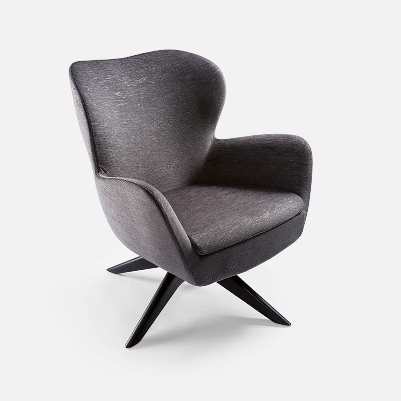 Fauteuil design gris Marais