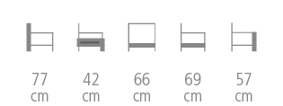 dimensions du fauteuil Scala