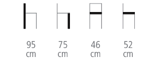 Dimensions du Tabouret de bar Hotte