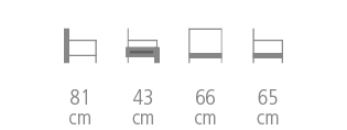 Dimensions du fauteuil Kleber