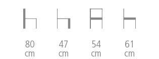 Dimensions de la chaise Hypsos