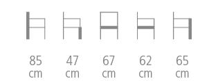 Dimensions du fauteuil Milano