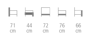 Dimensions du fauteuil Strada