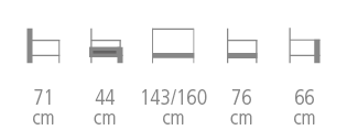 Dimensions du canapé Strada