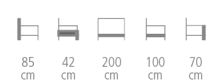 Dimensions de la méridienne Bonny - 7809