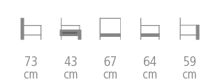Dimensions du fauteuil Cosy - 2179