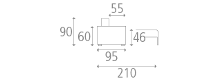 Dimensions du canapé Gally