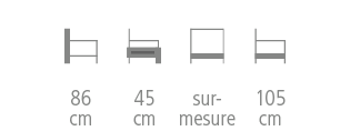 Dimensions de la banquette Jourdain