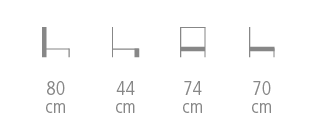 Dimensions du fauteuil Karitza - 7346