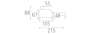 Dimensions du canapé Sara