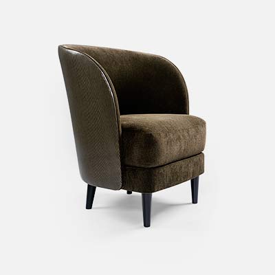 Fauteuil marron Kleber