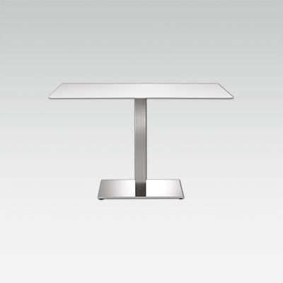 Table rectangulaire en acier Nox brossé de Collinet