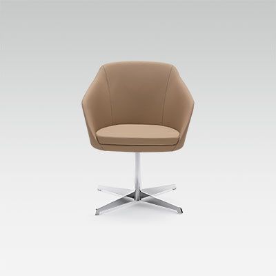 Fauteuil beige Gayac avec pied 4 branches