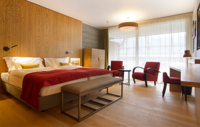 Chambre d'hôtel du complexe hôtelier 4* Les Bains de Saillon